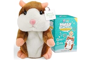 TINY PEOPLE KINGDOM Maggy - Speech therapy toys for toddlers 1-3 , Talking Hamster Toy for kids Repeats What You say toddler speech development toys Gift Sensory Voice Repeating furby Best toys for speech development