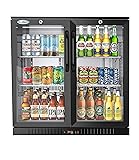 KoolMore BC-2DSW-BK Refrigerator, Double Door, Black