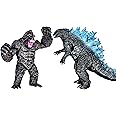 TwCare Set of 2 Godzilla Figure King of The Monsters vs King Kong Toys, Movable Joints Action Movie Series Soft Vinyl Toy Figures, Travel Bag