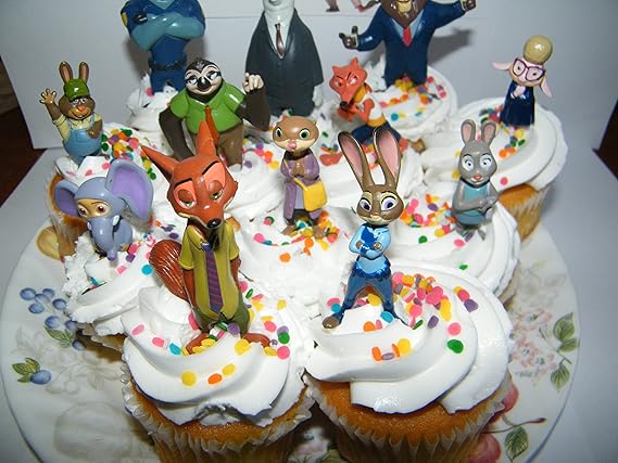 Cake Toppers Cheif Bogo Disney Zootopia Deluxe Mini Cake Toppers Cupcake Decorations Set Of 13 Figures With Officer Judy Hopps Duke Weaselton And Much More Nicke Wilde Fox Toys Games