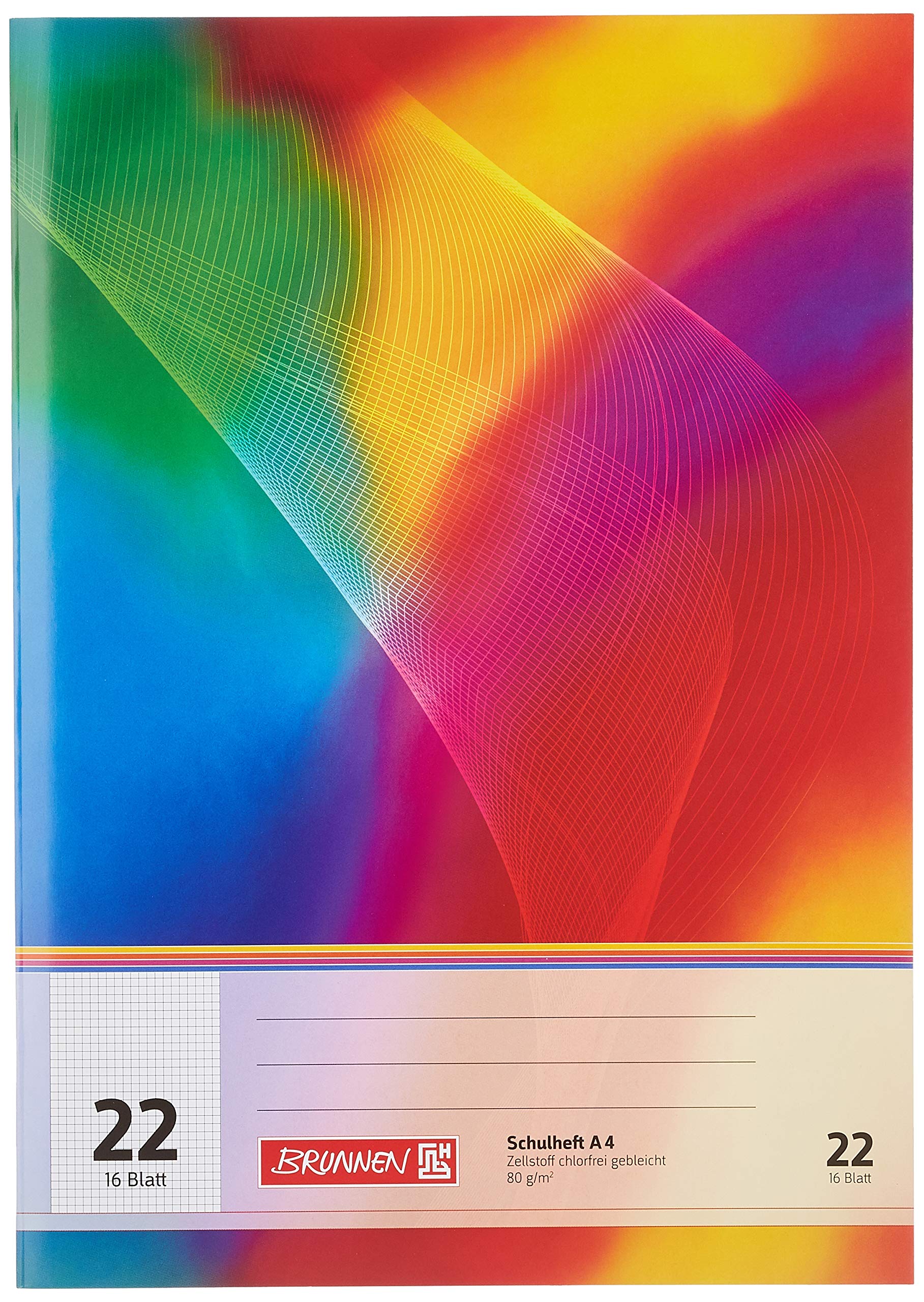 Brunnen 1026366423 25x Exercise Book A4 Line 22 16 Sheets