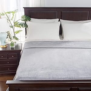 Berkshire Blanket Velisse Blanket | Ultra Soft Cozy Plush Bed Blanket | Heavyweight Warmth | Pebble Grey | Full/Queen (90