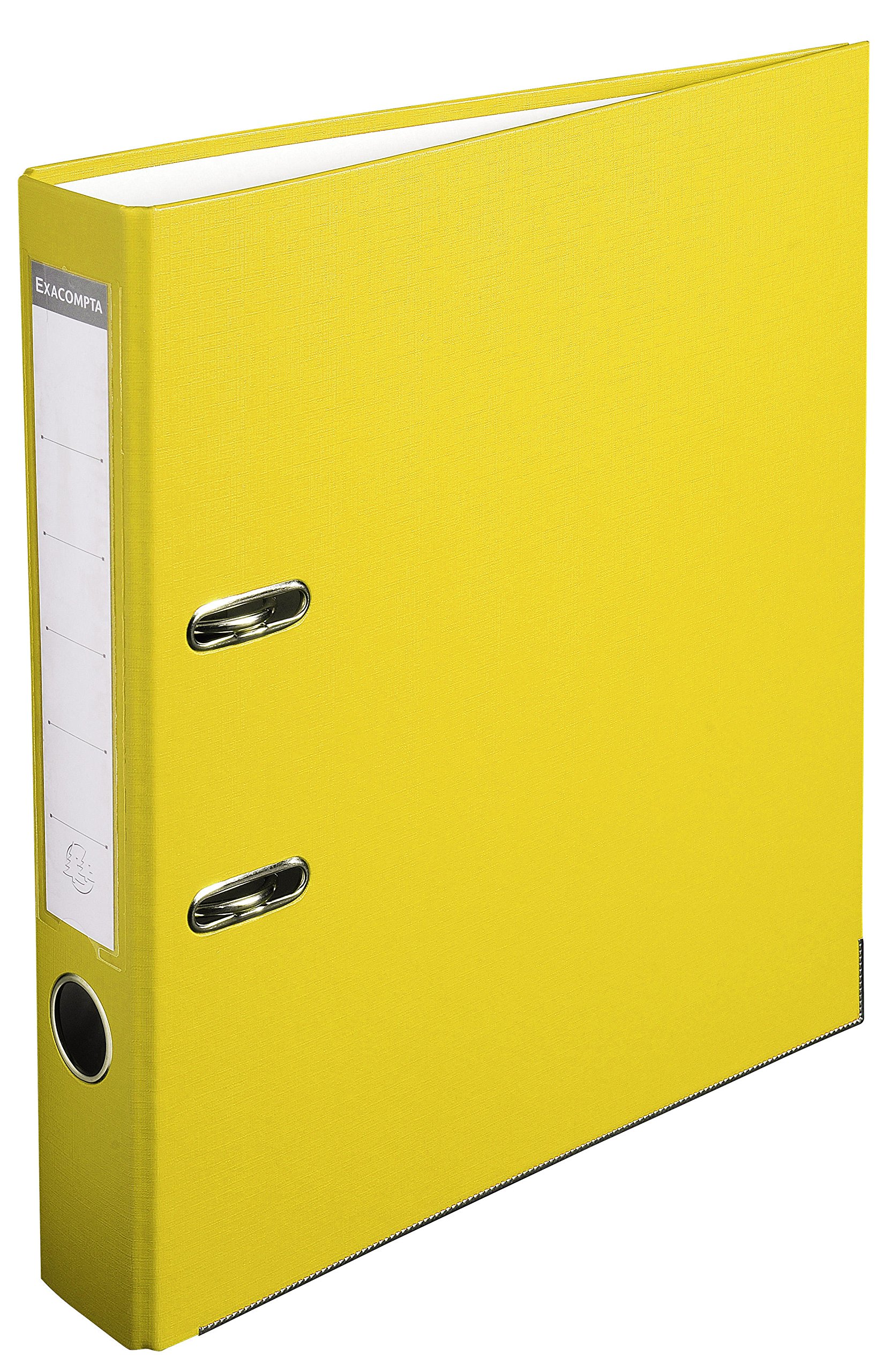 Exacompta - Ref 915404B - PP Lever Arch File - 320 x 290mm in Size, Suitable for Storing A4 Documents, 50mm Spine, Reinforced Finger Pull & Bottom Edge - Yellow