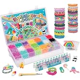 Rainbow Loom MEGA Combo Set, Features 7000+ Colorful Rubber Bands, 2 Step-by-Step Bracelet Instructions, Organizer Case, Great Gift for Kids 7+ DIY Craft, STEAM