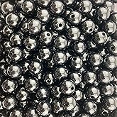 400 Round Black Acrylic Beads 10mm Diameter with 1.8mm Hole