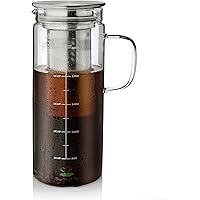BTaT- Cold Brew Coffee Maker, 1.5 Quart,48 oz Iced Coffee Maker, Iced Tea Maker, Airtight Cold Brew Pitcher, Coffee…