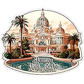 Monaco Monte Carlo Sticker 4 Inch Travel Souvenir City Destination - Waterproof Vinyl Decal for Laptop Water Bottle Car Tumbler - Durable Aesthetic Long-Lasting Stickers for Adults ID44990
