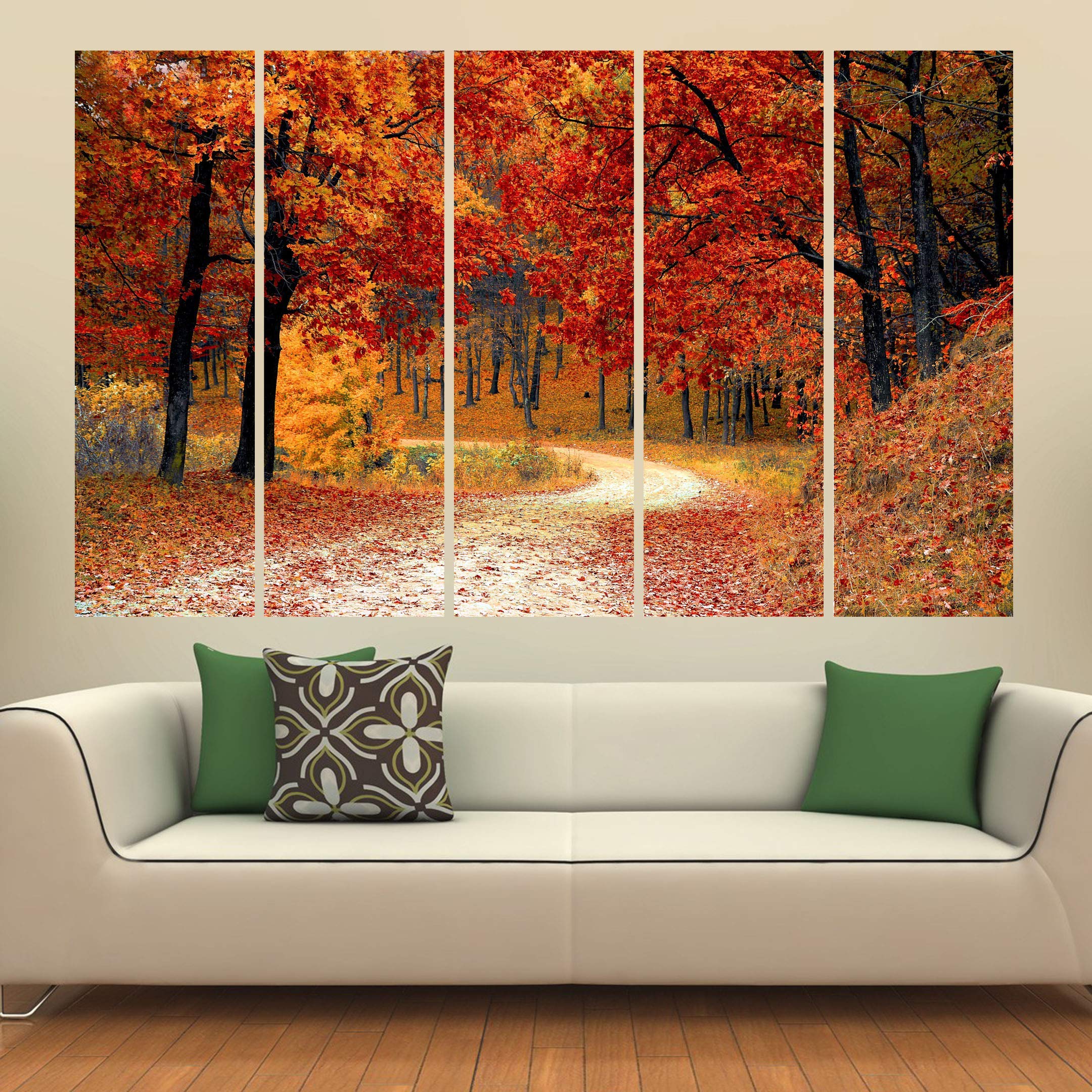 Kyara Arts Multiple Frames Beautiful Forest View Nature Wall Painting For Living Room Bedroom Office Hotels Drawing Room Wooden Framed Digital Painting 50inch X 30inch Buy Online In Faroe Islands At Faroe Desertcart Com