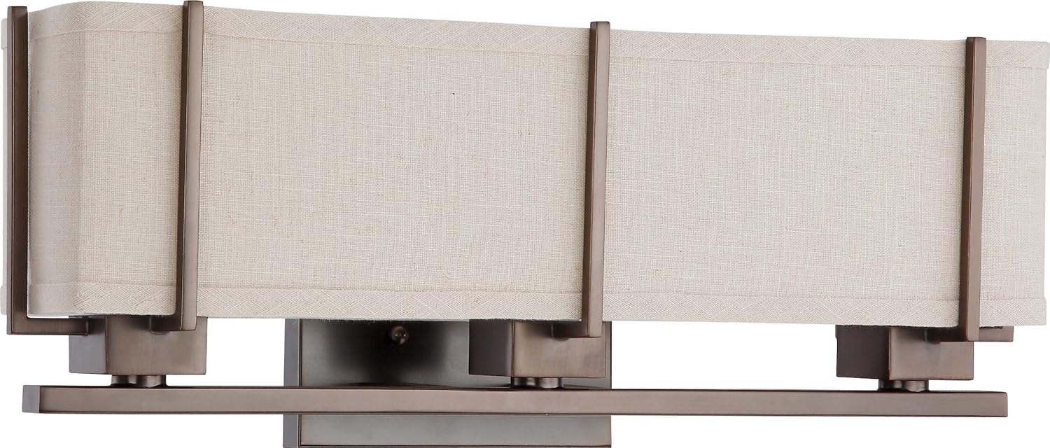 Nuvo Lighting 60/4484 Three Light Logan Wall Sconce with Khaki Fabric