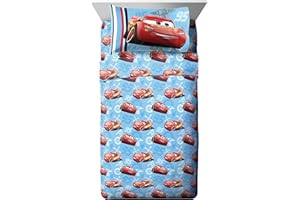 JAY FRANCO Disney/Pixar Cars 95 Full Size 4 Piece Sheet Set with Lightning McQueen (Offical Disney/Pixar Product)
