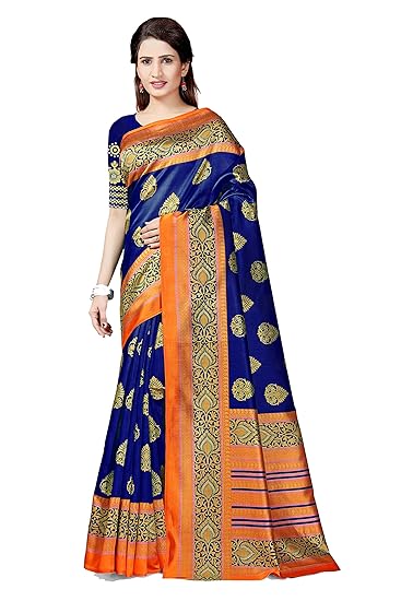 Winza Designer Womens Art Silk Saree With Blouse (SAMPURNA (2))