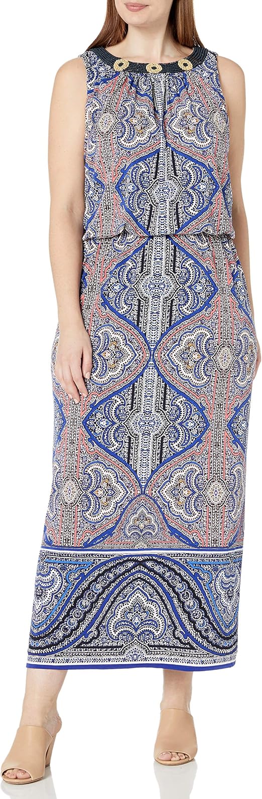 paisley casual plus size maxi dresses