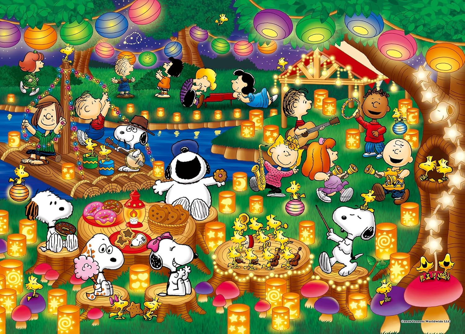 EPOCH 500piece Jigsaw Puzzle Peanuts Snoopy Lantern Party [Shiny