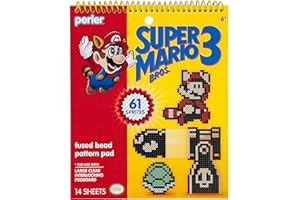 Perler 80-22841 Beads Super Mario Bros 3 Fuse Bead Pattern Pad, 14pgs