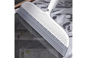 FUNEST Magic Broom Floor Squeegee Pet Hair Remover, Silicone Squeegee Broom for Floor, 51.77" Long Handle for Carpet, Bathroom Tile, Hardwood, Fur,Garage, Liquid Spills, Fine Dust