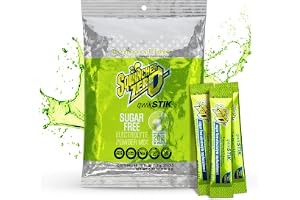 Sqwincher Qwik Stik, Sugar Free, Lemon-Lime Flavor, .11oz Packet, 50 Pack | Zero sugar electrolyte mix; fast-dissolving singl