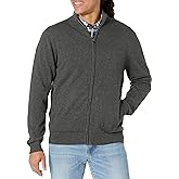 Amazon Essentials Men's Full-Zip Cotton Sweater