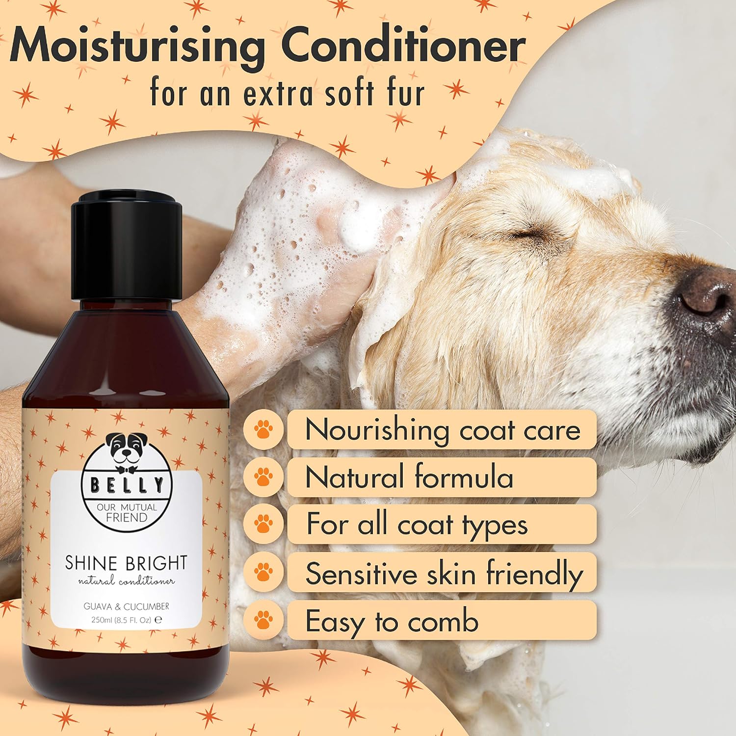 Belly Dog Conditioner, Premium Dog Conditioner for Matted Coats Tangle-Free Grooming & Shiny Fur - Image 3