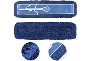 MATTHEW CLEANING 36'' Industrial Strength Cotton Dust Mop Refill Washable Replacement Heads For Residential & Commercial Use 