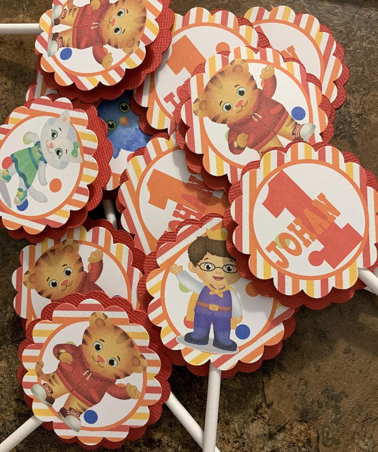 Amazon.com: Inspired Personalize Daniel Tiger Cupcake Toppers (12 ...