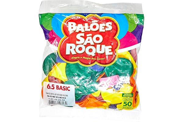KuPro Balão Classic N.065, Cores Sortidas, 50 Unidades, Festa, Crianças, Unissex KuPro Balão Classic N.065, Cores Sortidas, 50 Unidades, Festa, Crianças, Unissex