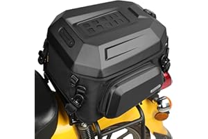 Rhinowalk Motorcycle Tail Bag Travel Luggage Expandable Motorcycle Helmet Bag 23L-35L Waterproof All Weather/Trunk/Rack Bag with Sissy Bar Straps-New Upgrade