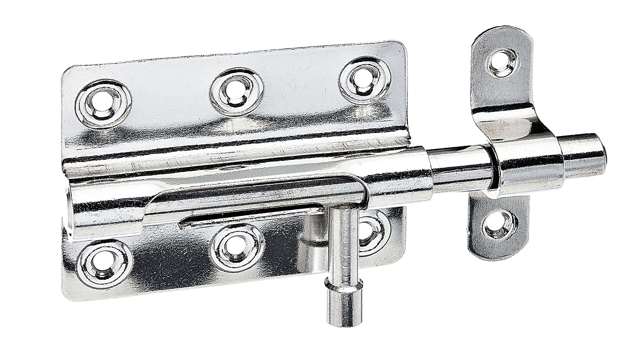 Gah-Alberts 327040 Bolt Lock Stainless Steel with Tab and 80 x 59 mm Panel Bolt ø 11 mm x 122 mm