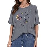 Oversized Tshirts for Women Summer Short Sleeve Casual Basic Tee Tops Loose Fit Shirts