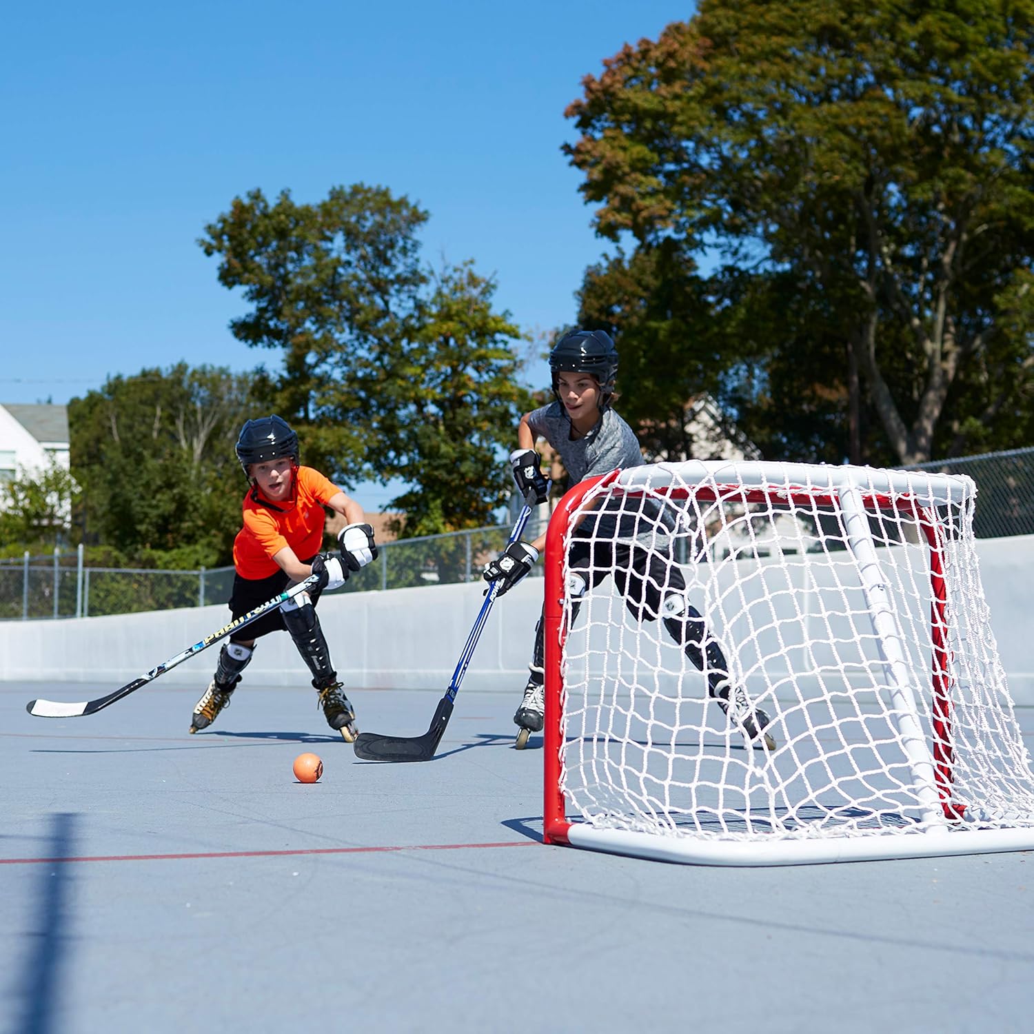 Franklin Sports NHL Steel Street Hockey Goal - Kids Street Hockey Net - 28" x 20" - Perfect for Skill Training : Hockey Nets : Sports & Outdoors