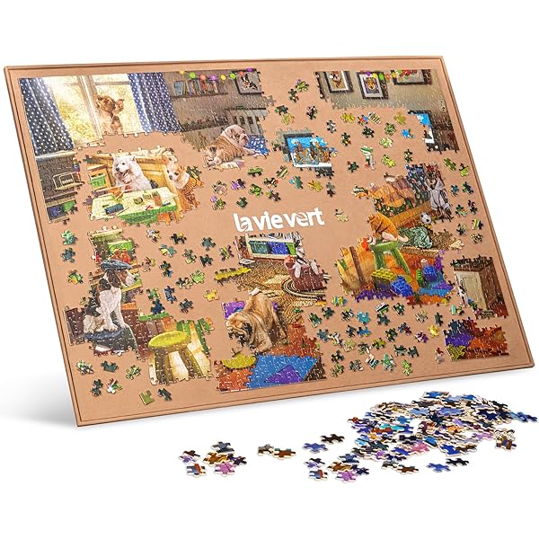 liebe 5th記念セット Love x June 500-Piece 18”x18” Puzzle Pink/Purple Abstract Squiggle