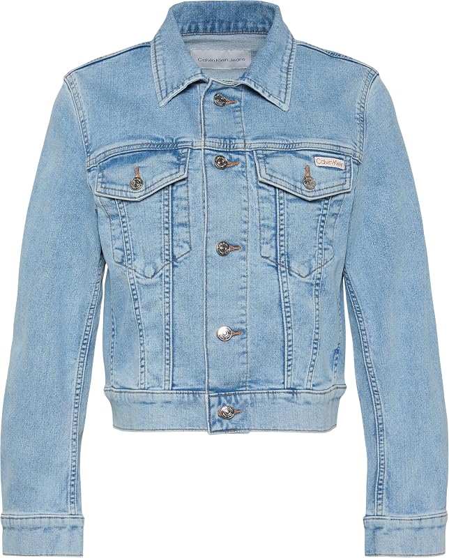 Donna Giacca in Jeans Classic Trucker con Taschini sul Petto, Marrone (Coastal Light), M
