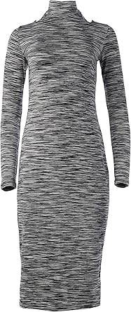 open back turtleneck dress