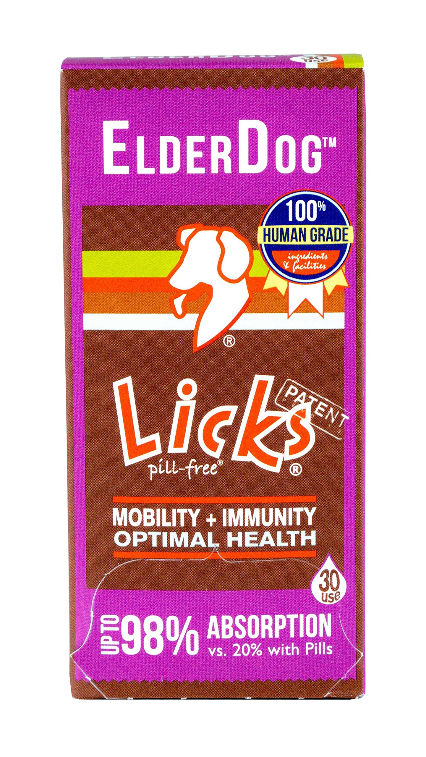 licks dog vitamins