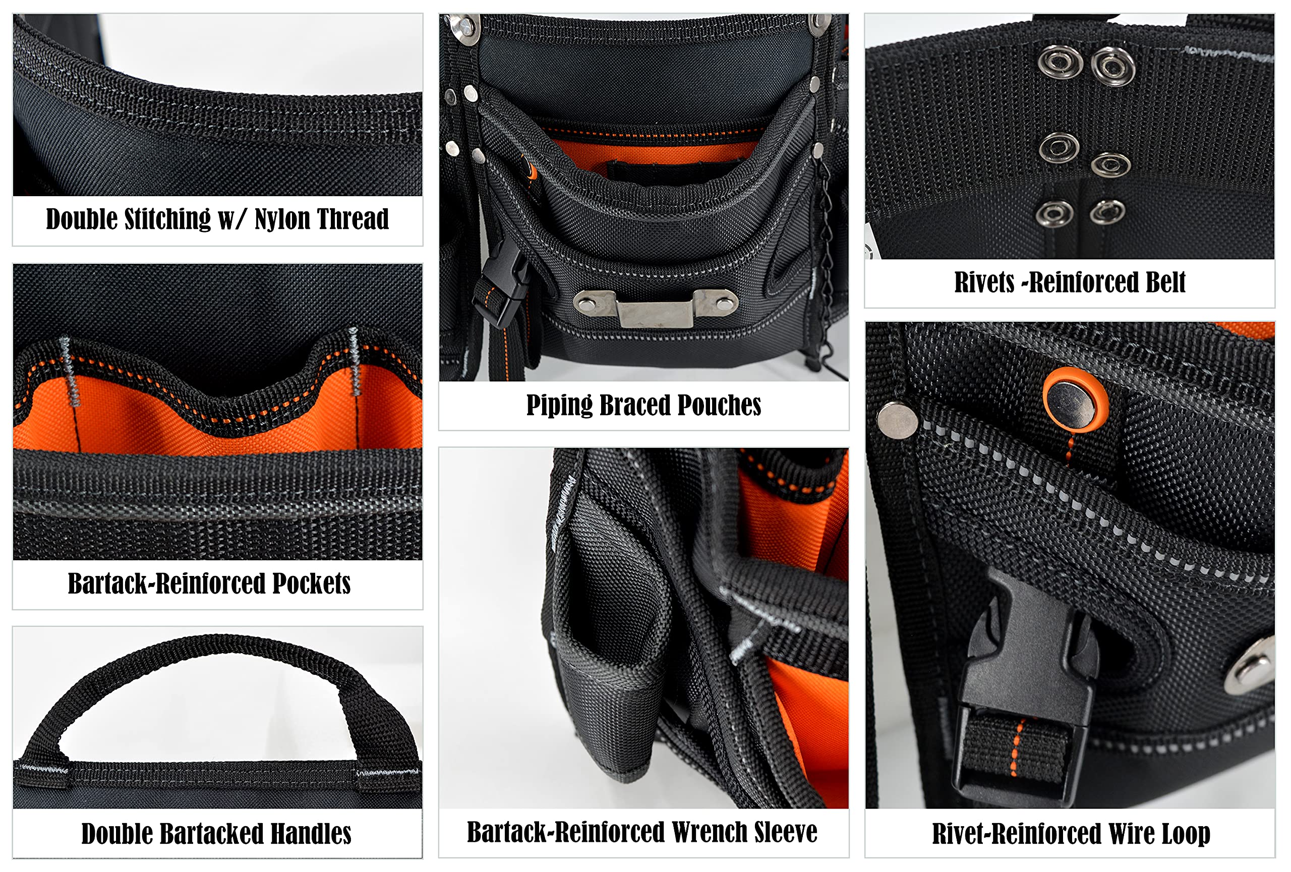 Welkinland Heavy-Duty Electrician's Tool Belt - Pouch, Technician & HVAC Belt