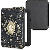 kwmobile Case Compatible with Barnes &amp; Noble Nook Glowlight 4 / 4e Case - eReader Cover - Tarot Card Dark Blue/Yellow/Black