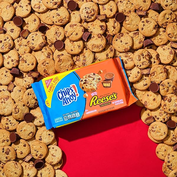 CHIPS AHOY! REESE’S PEANUT BUTTER CUP CHOCOLATE CHIP COOKIES, FAMILY SIZE, 14.25 OZ