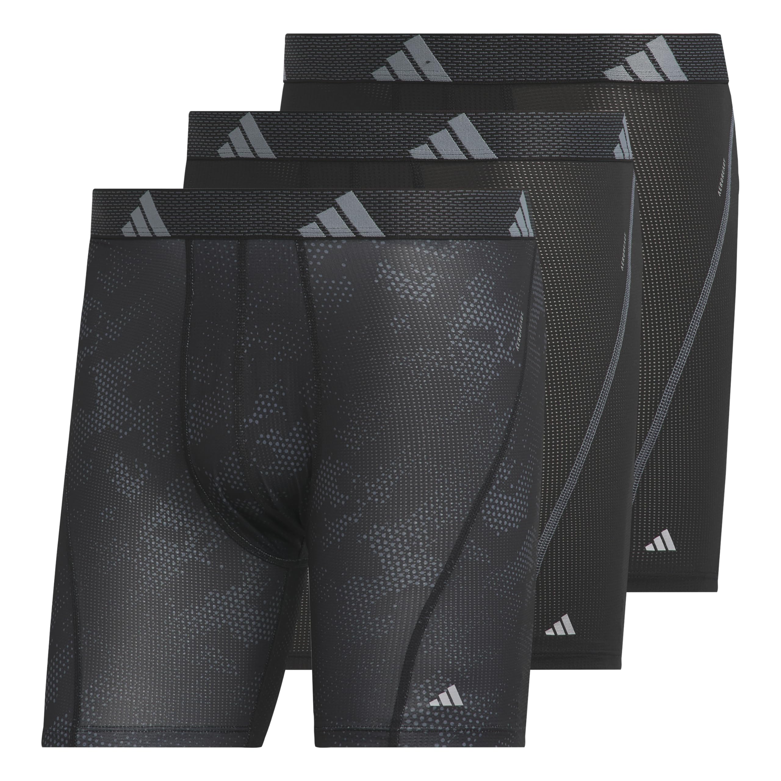 Adidas Men's Performance Athletic Mesh Boxer Brief Underwear 3-Pack, Moisture Wicking, Sport Comfort Image
