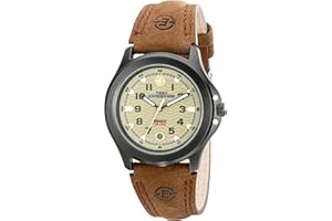 Timex Men's Expedition Metal Field Brown Leather Strap Watch