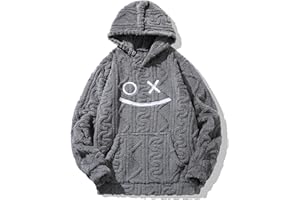 Zorithesh Men's Letter Embroidery Textured Hoodie,Casual Fashion Streetwear Hooded Sweatshirt for Spring Fall