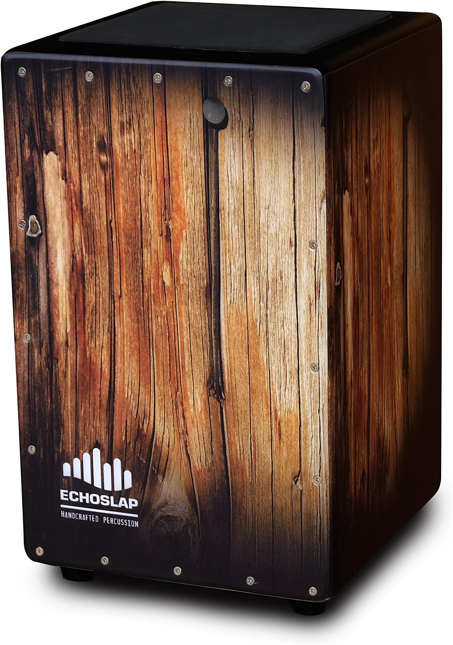 Echoslap GFX Timber Wood Cajon, Hand Crafted, Adjustable Snare, Deep Bass, Maple Frontplate - GFX5-TB