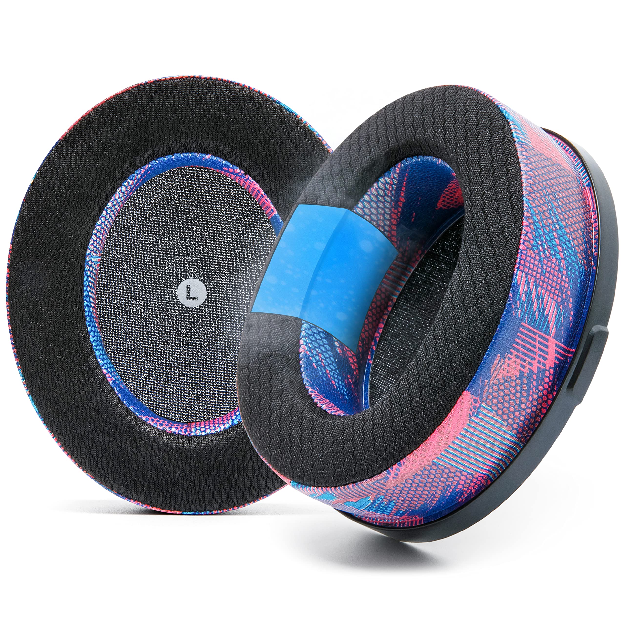 WC FreeZe Penrose - Hybrid Fabric Cooling Gel Replacement Earpads For Audeze Penrose & Mobius, Made by Wicked Cushions, Improved Durability, Thickness and Sound Isolation | Speed Racer