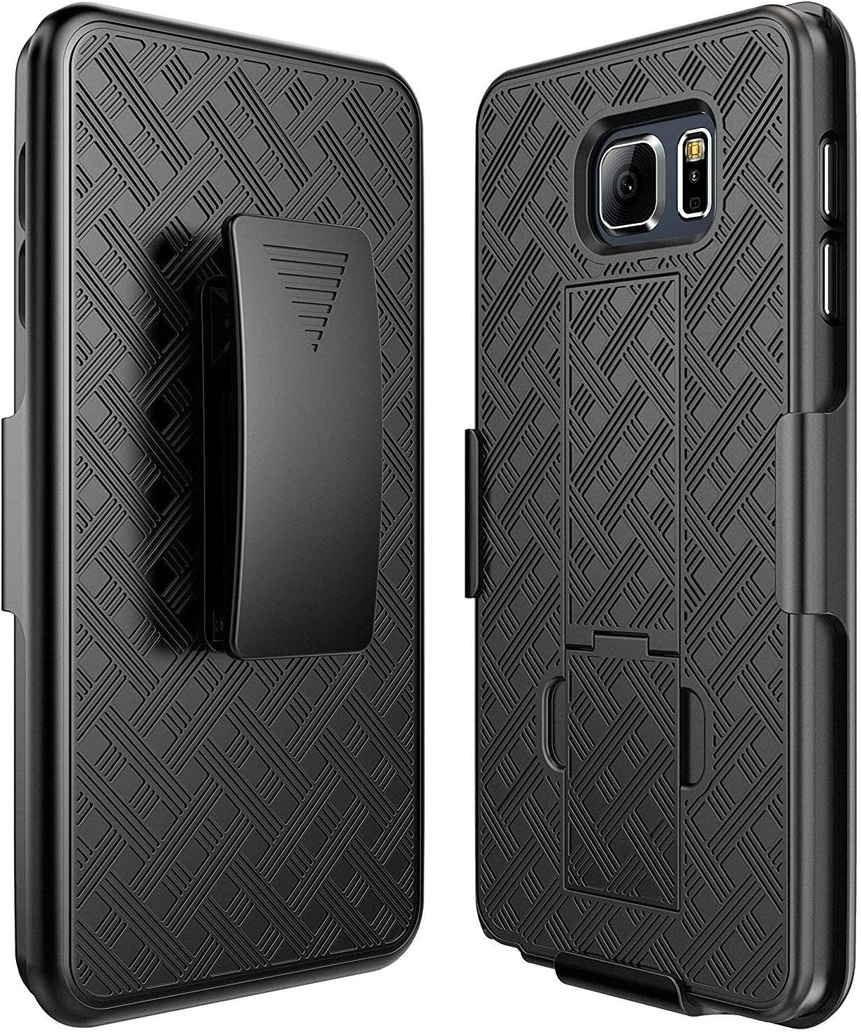 CellDealsUSA Compatible with Samsung Galaxy Note 5, Belt Clip Holster Combo Cell with Kick Stand Swivel Phone Case Cover
