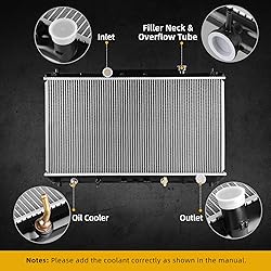 DWVO Radiator Compatible with 1997-2001 Camry 2.2l