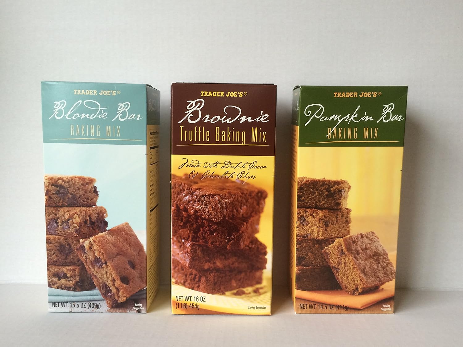 Trader Joe S Holiday Chocolate Baking Bundle Trader Joe S Pumpkin Bar Mix Trader Joe S Blondie Bar Mix Trader Joe S Brownie Truffle Mix 3 Items Amazon Com Grocery Gourmet Food