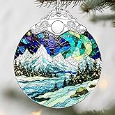 Mountain Landscape Christmas Ornaments: Christmas Tree Ornaments, Holiday Decor for Mountaineer, Stocking Stuffers, Gift Ideas, Xmas Gifts & Gifts for Nature Lover