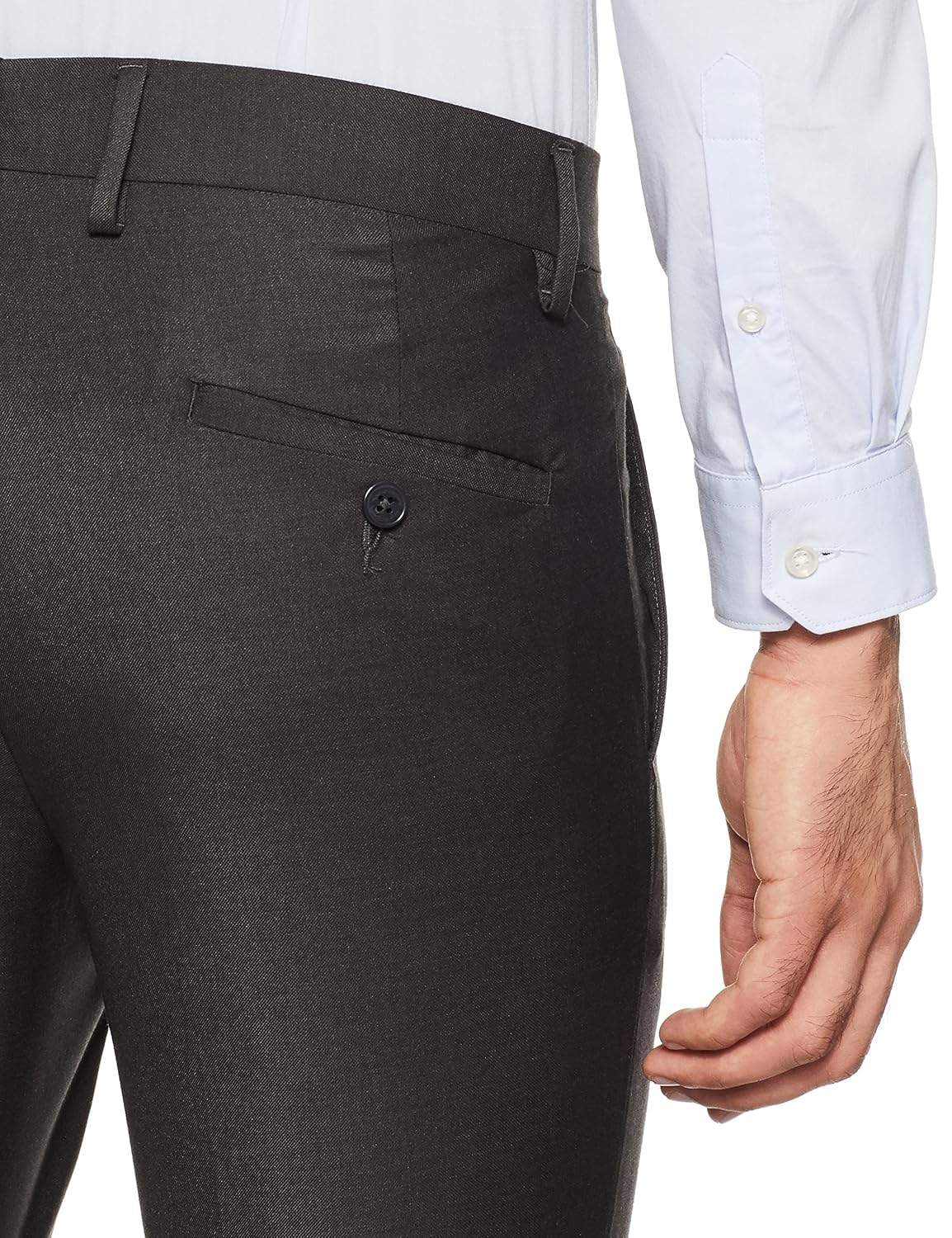 van heusen men's slim fit crepe formal trousers