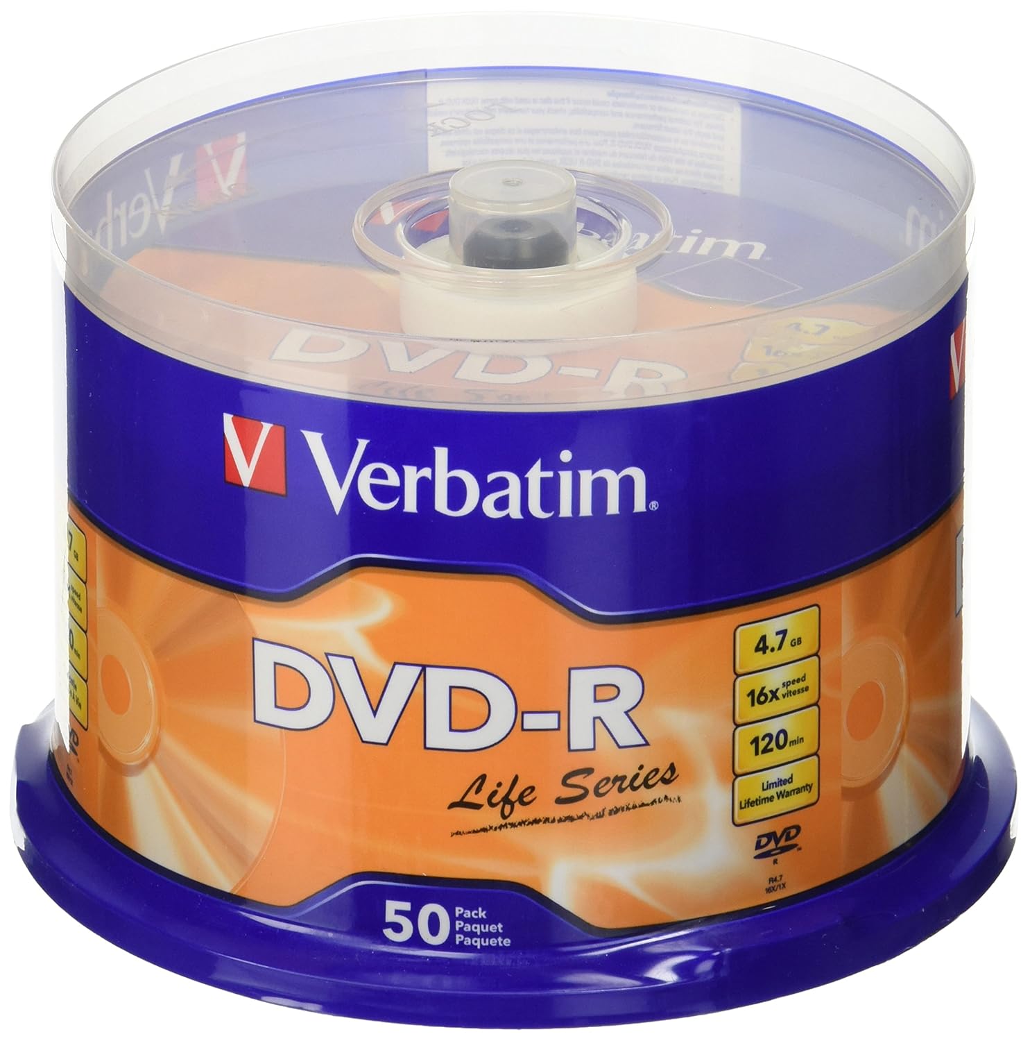 Vebatim DVD Recordable Spindle 4.7 GB (Pack of 50) (97176) Buy