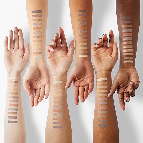 RIMMEL LONDON MAGNIF’EYES EYESHADOW PALETTE, 12 SHADES, BLENDABLE FORMULA, VERSATILE, 001, NUDE, 0.5OZ
