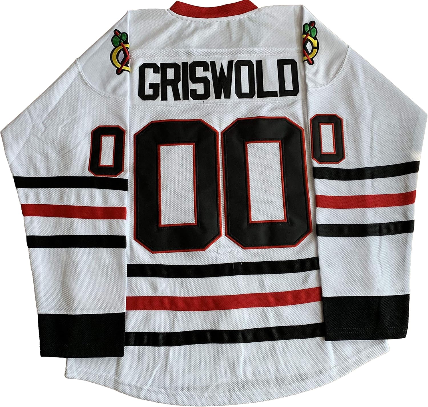 Clark Griswold #00 X-Mas Christmas Vacation Movie Hockey Jersey White: Clothing