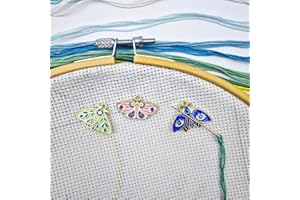MAGNEECH 3 Pieces Lovely Butterfly Needle Minder, Needlework and Embroidery Accessories Magnetic Pin Holder for Cross Stitch- Convenient Needle Holder